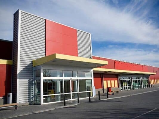 Large commercial building suited to a large CCTV camera system